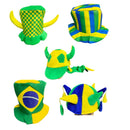 Kit 3 Chapéu Divertido Brasil Festa Copa Do Mundo Torcida